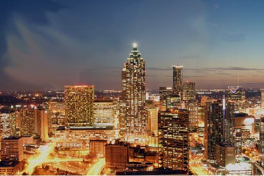 Atlanta area skyline